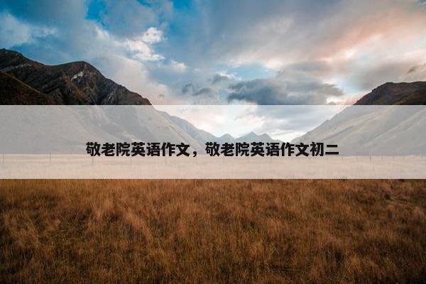 敬老院英语作文，敬老院英语作文初二
