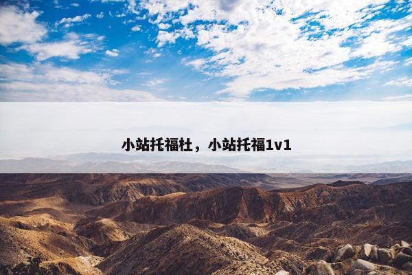 小站托福杜，小站托福1v1