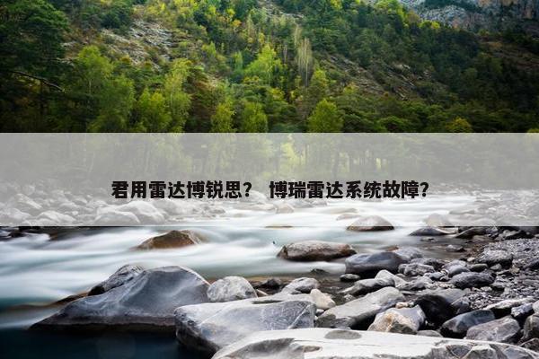 君用雷达博锐思？ 博瑞雷达系统故障？