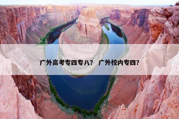 广外高考专四专八？ 广外校内专四？
