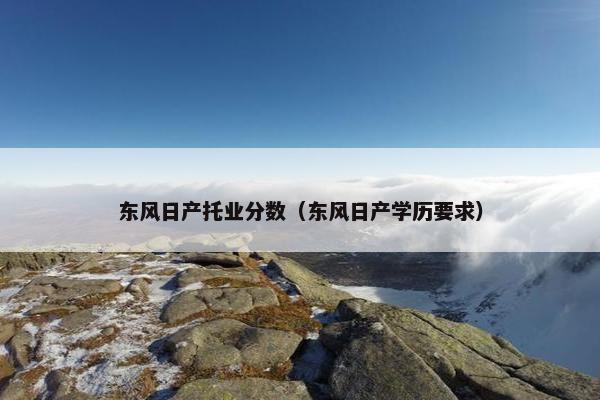 东风日产托业分数（东风日产学历要求）