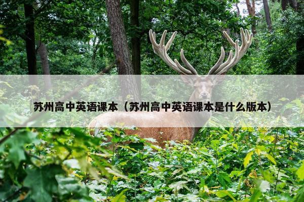 苏州高中英语课本（苏州高中英语课本是什么版本）