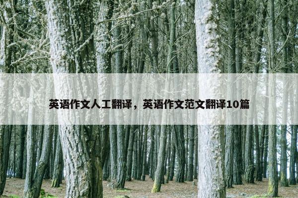 英语作文人工翻译，英语作文范文翻译10篇