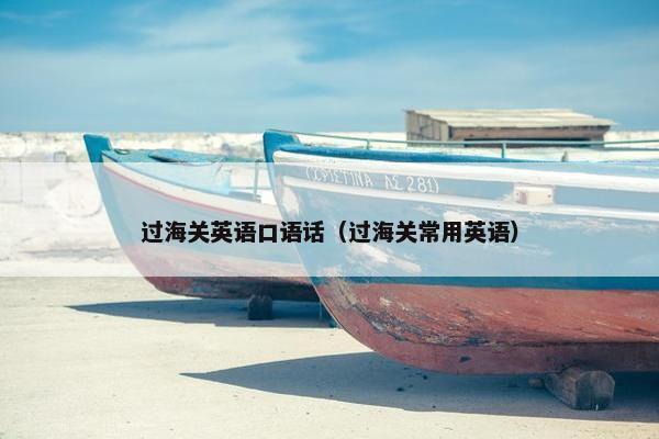过海关英语口语话（过海关常用英语）