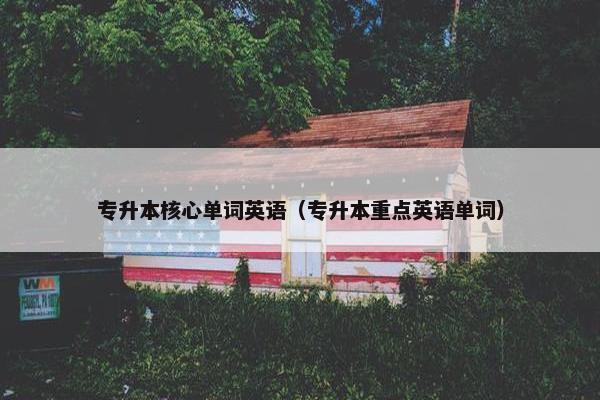 专升本核心单词英语（专升本重点英语单词）