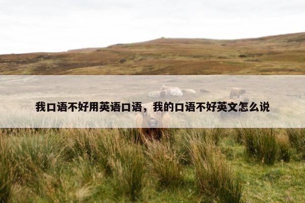 我口语不好用英语口语，我的口语不好英文怎么说