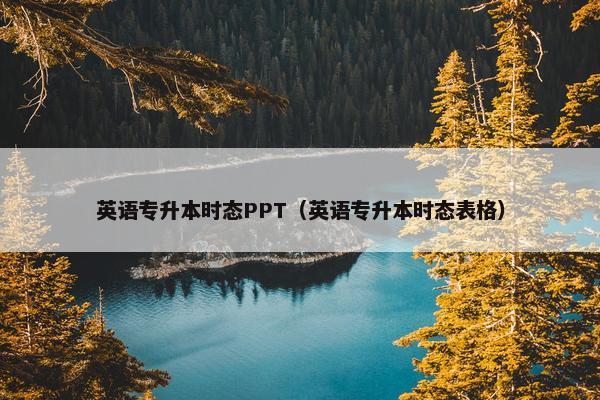英语专升本时态PPT（英语专升本时态表格）