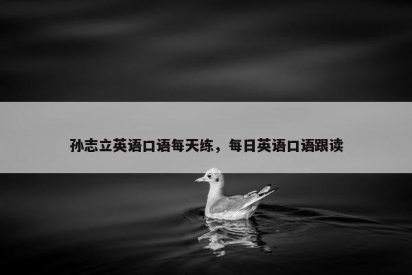 孙志立英语口语每天练，每日英语口语跟读