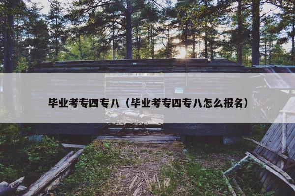 毕业考专四专八（毕业考专四专八怎么报名）