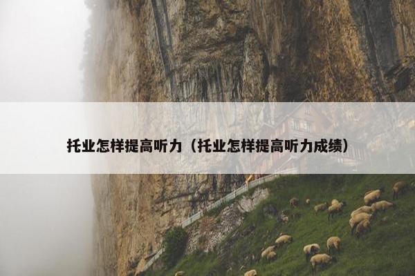 托业怎样提高听力（托业怎样提高听力成绩）
