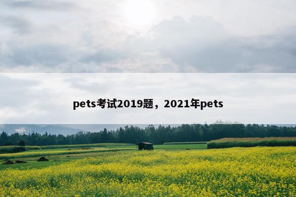 pets考试2019题，2021年pets