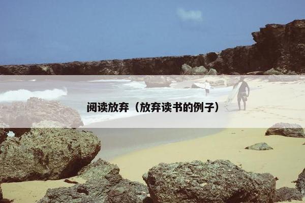 阅读放弃（放弃读书的例子）
