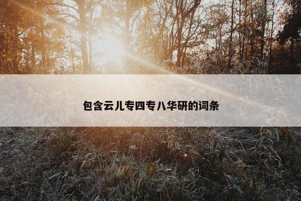 包含云儿专四专八华研的词条