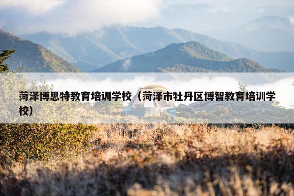 菏泽博思特教育培训学校（菏泽市牡丹区博智教育培训学校）