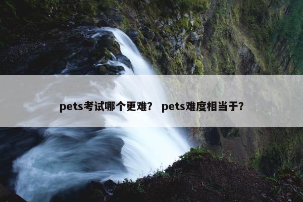 pets考试哪个更难？ pets难度相当于？