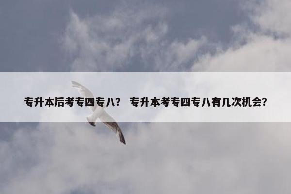 专升本后考专四专八？ 专升本考专四专八有几次机会？