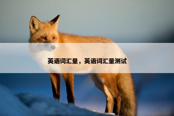 英语词汇量，英语词汇量测试