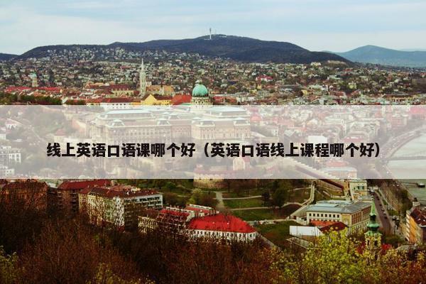 线上英语口语课哪个好（英语口语线上课程哪个好）