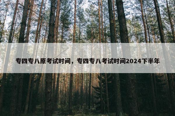 专四专八原考试时间，专四专八考试时间2024下半年
