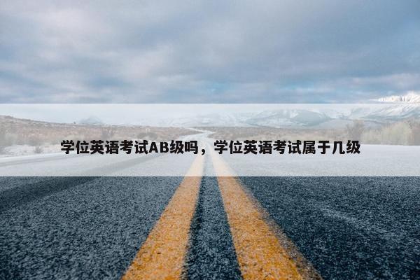 学位英语考试AB级吗，学位英语考试属于几级