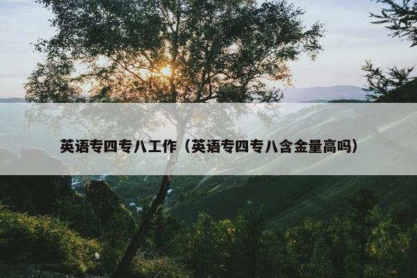 英语专四专八工作（英语专四专八含金量高吗）