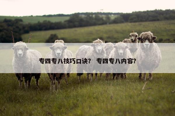 专四专八技巧口诀？ 专四专八内容？