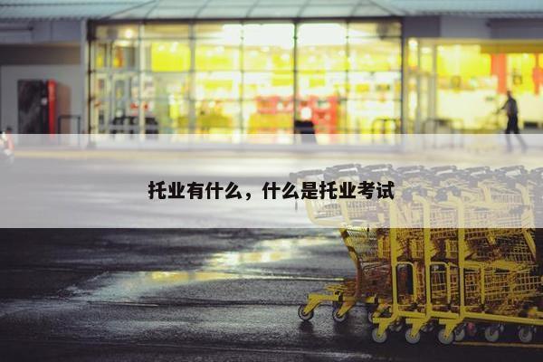 托业有什么，什么是托业考试