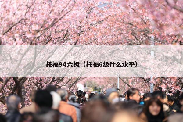 托福94六级（托福6级什么水平）