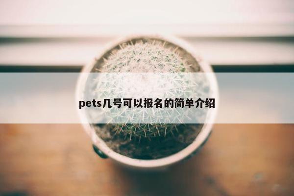 pets几号可以报名的简单介绍