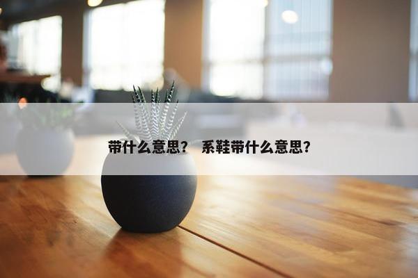 带什么意思？ 系鞋带什么意思？
