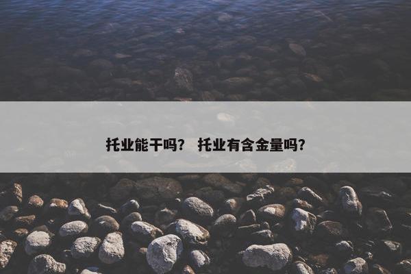 托业能干吗？ 托业有含金量吗？