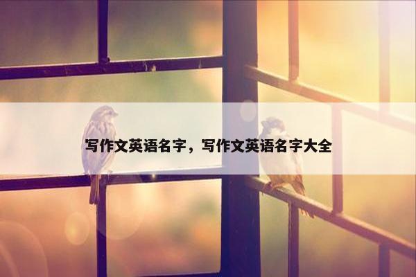 写作文英语名字，写作文英语名字大全