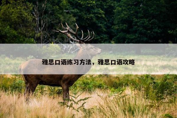 雅思口语练习方法，雅思口语攻略