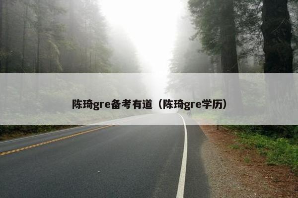 陈琦gre备考有道（陈琦gre学历）