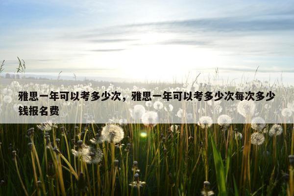 雅思一年可以考多少次，雅思一年可以考多少次每次多少钱报名费
