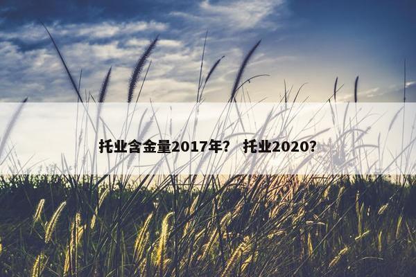托业含金量2017年？ 托业2020？